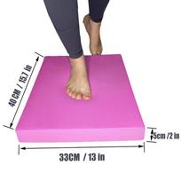 Soft TPE Yoga Balance Pad Thick Foam Exercise Mat for Fitness Pilates Physical Therapy and Home Workouts XL  Pink