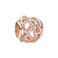 Pandora Blizganti ir Poliruota Linija Pakabukas Karoliukas Moteriški Papuošalai Rožinio Aukso 781388CZ Shopping Bag