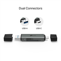 TP-LINK USB 3.0 Type-C  AND  A to SD and microSD 3.0 Card Reader | UA430D