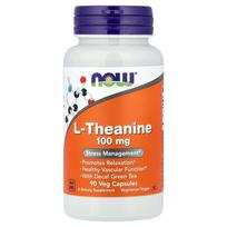 Now Foods L-Theanine 100mg Veg Capsules, 90 Count 90 pcs - 1 ea