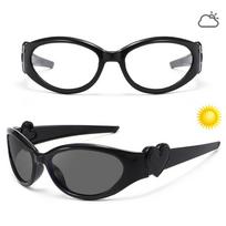3-8-year-old children's anti blue light glasses photochromic sunglasses cute heart sunglasses outdoor sports protective glasses