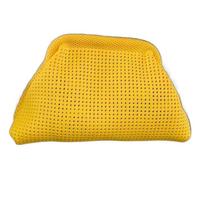 Soft Small Crochet Handbag Polyester Dumpling Clutch for Women Durable Purse  Spring violetinė