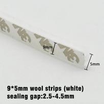 500 cm lipni šepečio juostelė durelių langų sandarinimo juostelė, garso izoliacinė juostelė tarpiklio tarpo sandariklio užpildymo juosta 9*5mm【Length:500cm】 balta