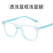 Children's anti blue light eyeglasses color square frame silicone leg glasses frame children's eye protection reading glasses raudona