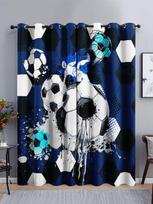 Futbolo Sportas Grafiti Menas Dizainas Sportas Vaikams 2 Vnt Šėlinis Poliesteris Tamsinantis Langų Plotas Dengiantis Svetainės Dekoras Miegamojo Dekoras Kabliukas W60H60(CM)x2PCS&Grommet Top