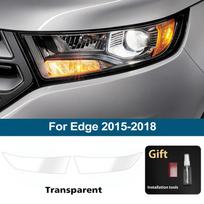 Automobilio priekinių žibintų apsauginė plėvelė Ford Edge 2015-2026 m. Dūminė juoda, iš anksto supjaustyta TPU PPF, didelio blizgesio, atspari įbrėžimams, automobilio vinilo plėvelės rinkinys For Edge 15-18 CLR