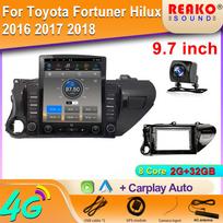 Car GPS Navigation Android Tesla Style For TOYOTA Hilux 2016- Auto Radio Stereo Multimedia Player With BT WiFi Mirror Link 8 core 2GB+32GB