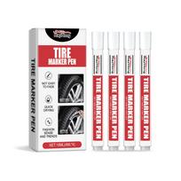 4pcs Rayhong Tire Marker Pen, Oil-Based Paint Pen for Car Tires, Fade-Resistant, DIY Creative Graffiti