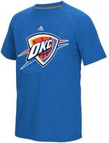 Oklahoma City Thunder Adidas Mėlynas Didelis Logotipas Clima Trumpomis Rankovėmis Marškinėliai (Didelis) XL