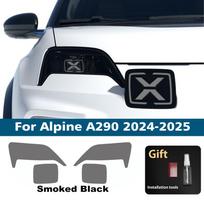 For Alpine A290 Smoke Black Car Headlight Protective Film TPU PPF Anti-Scratch Car Vinyl Wrap Kit Pre Cut High-Gloss Film For A290 24-25 SMK
