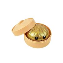 Didelis Blizgantis Koldūnas Squishy Streso Kamuoliukas 4 Colių Auksinis Blizgus Bandelės Dizainas su Garintuvo Dėklu, Minkštas Suspaudžiamas Fidget Žaislas Nerimui Mažinti, Puikiai Tinka 1PCS mėlyna