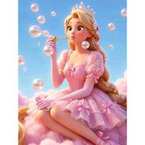 Disney princesės Rapunzel perlų rašto dekoracija turi perlų raštą ant savo paviršiaus ir yra labai tinkama naudoti kaip namų dekoravimo elementas 35x45cm