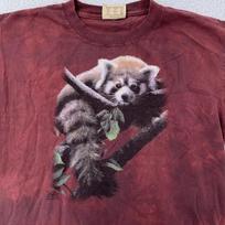 Vintažiniai The Mountain Raudonasis panda Dažytas marškinėlis TINKA Vidutinio dydžio Gamta Bordo Spalvos Meno Marškinėlis S
