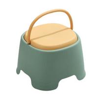 Kids Low Stackable Non-Slip Lightweight Footstool Heavy Duty Stool with Handle Home Living Room Bathroom Kindergarten S žalia