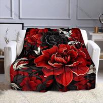 Prabangus gėlių rašto meno spaudinio pledas Šiltas minkštas sofai lovai namams kelionėms stovyklavimui visų sezonų šventinės dovanos 75x90cm