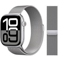 Milanese Loop For Apple Watch Band 46mm 44mm 45mm Ultra 2 49mm 42mm 41 bracelet correa Apple series 10 9 8 7 SE 5 6 Strap 42 44 45 49 S10-46mm sidabras