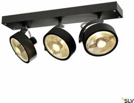 Šviestuvas lubų SLV Kalu, GU10, 3 x 75 W, juoda sp.
