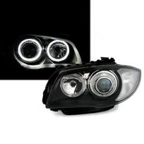 Angel Eyes Priekiniai Žibintai DEPO V2, komplektas skirtas BMW E81/E82/E87/E88