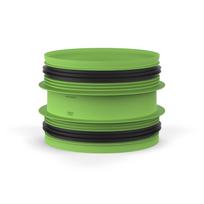 Plastikinė jungtis su tarpinėmis D160-D160 (M/M)