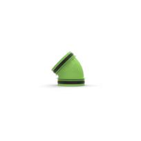 Plastikinė jungtis su tarpinėmis 45° D160/D160 (M/M)