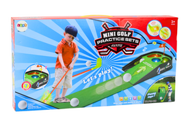 Lauko žaidimas, mini golfo rinkinys Lean Toys Funny Practice Sets, 46 cm x 28 cm, žalia sp.