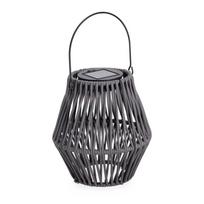 Pilkos spalvos LED žibintas saulės baterijos (aukštis 17 cm) Juny – Yes Everyday