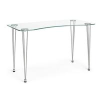 Rašomasis stalas su stikliniu stalviršiu 60x120 cm Rondo – Bizzotto