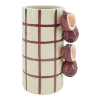 Violetinės spalvos/kreminės spalvos iš keramikos vaza (aukštis 21 cm) Havor – Yes Everyday