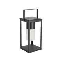 Juodos spalvos LED žibintas saulės baterijos/USB (aukštis 38 cm) Solar – Bizzotto