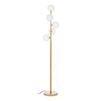 Auksinės spalvos pastatomas šviestuvas (aukštis 156,5 cm) su stiklo gaubtu Balls – Bizzotto