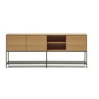 Žema šoninė spintelė natūralios spalvos iš ąžuolo 195x80 cm Vedrana – Kave Home