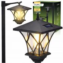 2x LED saulės sodo lempa, dekoratyvinis lauko žibintas, pastatomas, 1,5m
