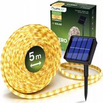 LED juosta, 5m ilgio, saulės energija įkraunama juosta, 150vnt lempučių