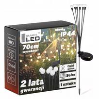 LED šviestuvas, saulės energija įkraunamas, 70cm aukščio, automatinis veikimas