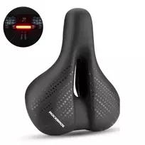 Rockbros 38218916002 MTB dviračio balnelis + lamp – juodos spalvos