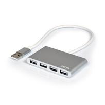 PORT CONNECT USB HUB, 4x USB 2.0, gray
