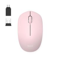 PORT CONNECT belaidė COLLECTION pelė, USB-A a USB-C dongle, 2.4Ghz, 1600DPI, Blush