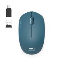 PORT CONNECT belaidė COLLECTION pelė, USB-A a USB-C dongle, 2.4Ghz, 1600DPI, Saphir