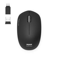 PORT CONNECT belaidė COLLECTION pelė, USB-A a USB-C,  2.4Ghz, 1600DPI, Graphite
