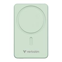 Verbatim Charge 'n' Go Essentials Magnetic Wireless Power Bank, 10000mAh, Green