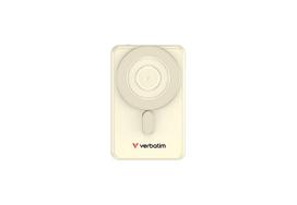 Verbatim Charge 'n' Go 2C Magnetic Wireless Power Bank with Stand, 5000mAh, 2× USB-C, Gold