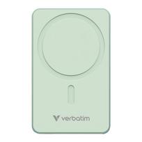 Verbatim Charge 'n' Go Essentials Magnetic Wireless Power Bank, 5000mAh, Green