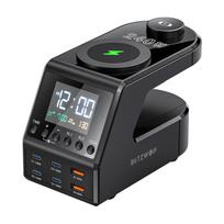 Blitzwolf BW-FW10 žadintuvas su įkrovikliu 2xUSB-A, 4xUSB-C, 240W