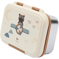 Fabelab nerūdijančio plieno pietų dėžutė "Bear Air Plane"