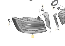 VAG Audi A4 Avant S4 Quattro 8W2 8W5 LED galinis kairės pusės žibintas originalus 8W9945091AD
