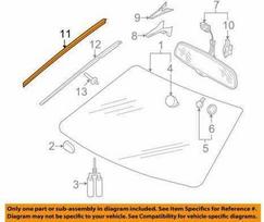 VAG Originalus satino juodas vandens nukreipimo juostos AUDI 8T0854327A01C