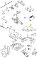 VAG Naujas originalus AUDI A5 8T įrankių dėžė atsarginio rato dangtis 8T0012116 OEM