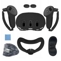 7in1 rinkinys Etui silikoninis apsauginis dėklas skirtas Oculus Meta Quest 3 VR akiniams