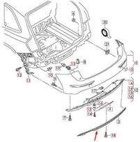 VAG Audi Q5 8R Galinis Bamperis Centrinė Apatinė Grotelė 8R0807823F NAUJA ORIGINALI 2014