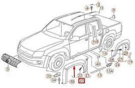 VAG Naujas originalus VW AMAROK (13-17) priekinis dešinysis ratlankio dangtelio apdailos elementas 2HH854732GRU